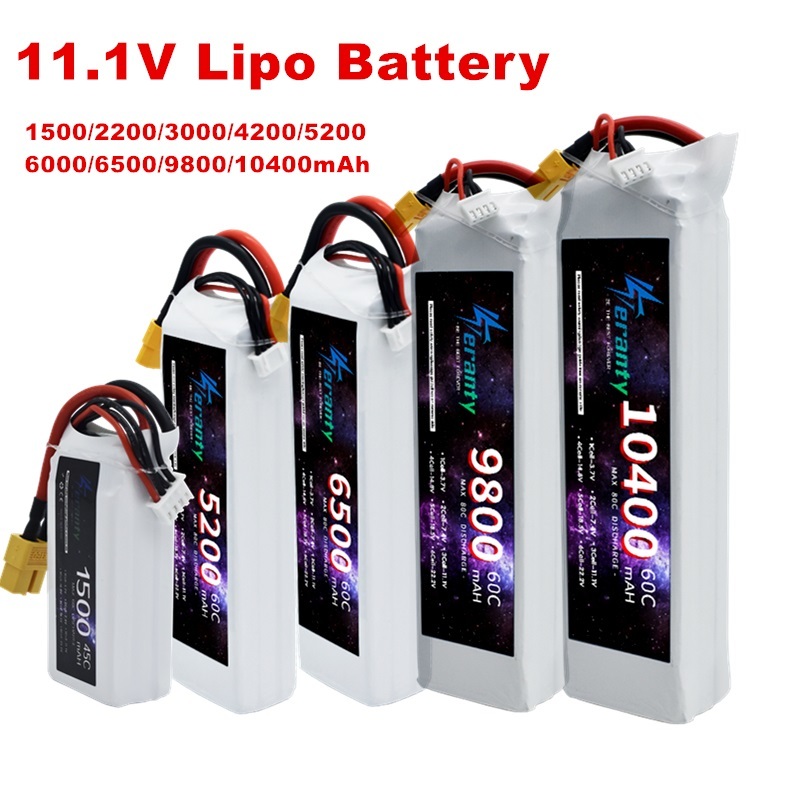 Drone Battery 4S - 3S 11.1V リポバッテリーディーンズ XT60 1500mAh 2200mAh
