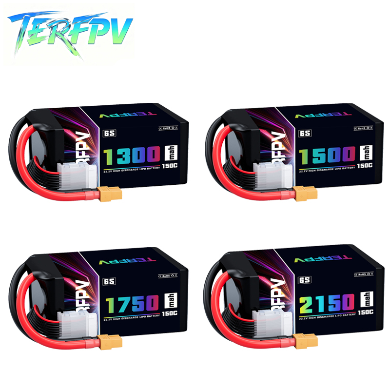 TERFPV リポバッテリー 6S 22.2V 1300/1 - Drone Battery 6S のレビューと価格