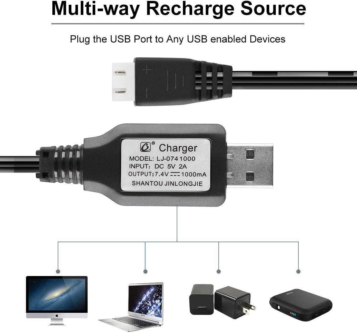 1 パック XH-3P バランス 7.4V 1A Lipo  - Drone Battery Balance Charger のレビューと価格