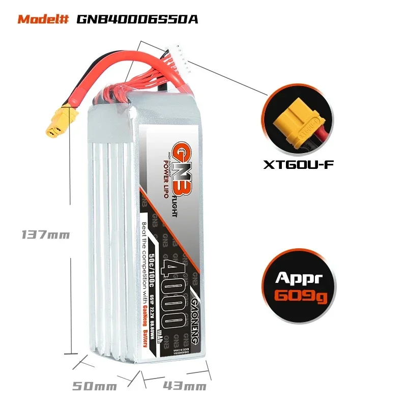 GAONENG GNB 4000mAh 6S 50C 100 - Drone Battery 4S のレビューと価格