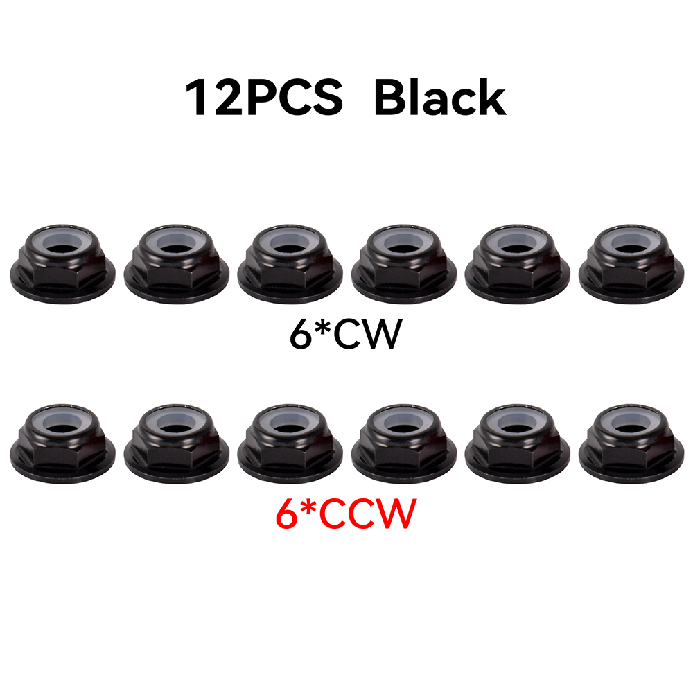 12 個 M5 モーターネジナットアルミ合金 CW CCW  - Drone Battery Strap のレビューと価格
