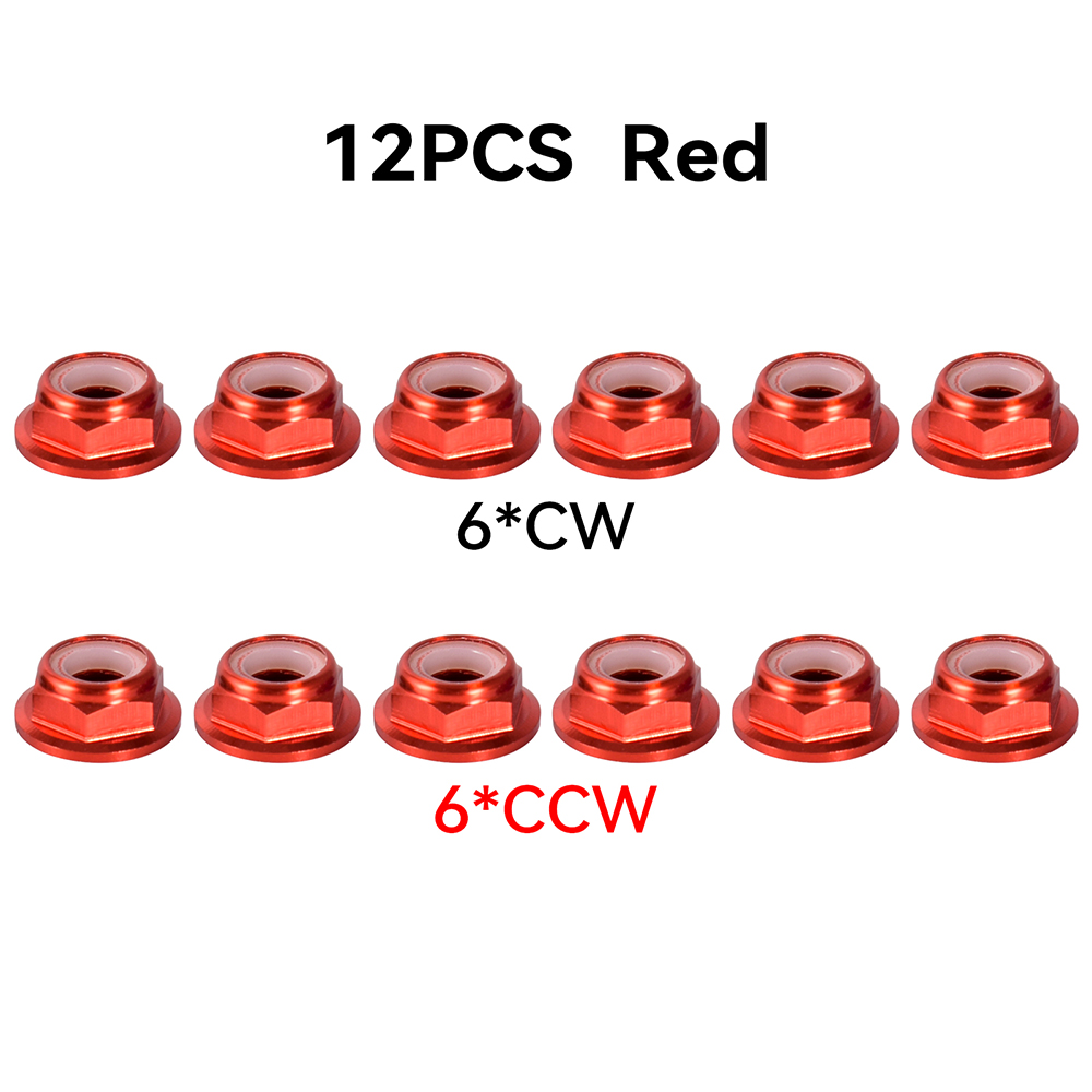 12 個 M5 モーターネジナットアルミ合金 CW CCW  - Drone Battery Strap のレビューと価格
