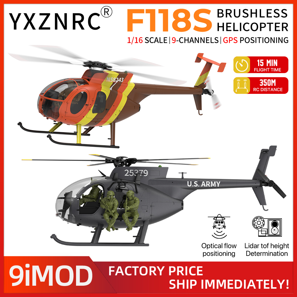 YUXIANG F118S RCヘリコプター MH‑6 MD - Drone Battery 4S のレビューと価格